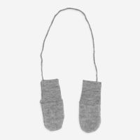 Baby Handschuhe Wollfleece hellgrau melange