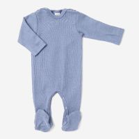 Strampelanzug mit Fuß Wolle/Seide