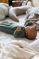 Wickelschlafsack von Lilano aus Wolle/Seide in sage green mood