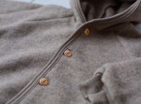 Baby Kapuzenjacke von Engel aus Wollfleece in walnuss