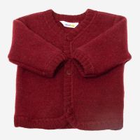 Kinder Cardigan von Joha aus Merinowolle in bordeaux