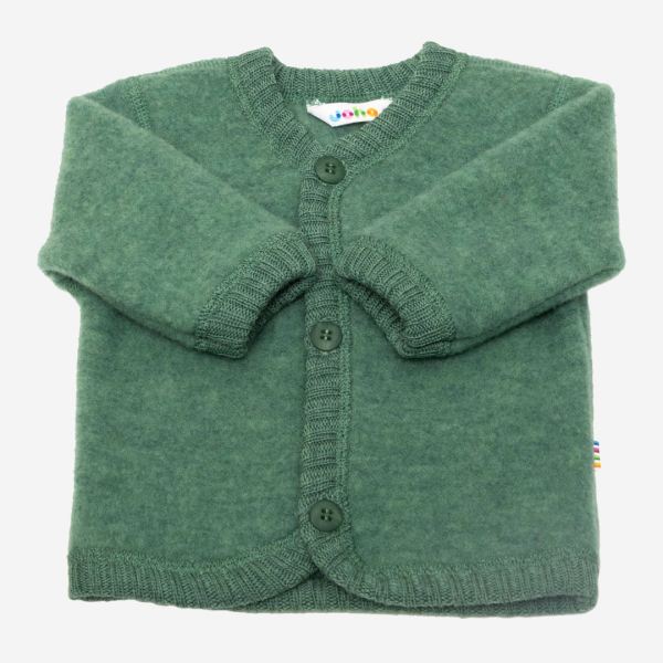Kinder Cardigan von Joha aus Merinowolle in grün