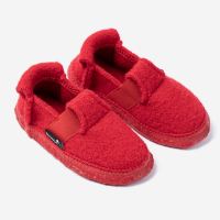 Hausschuh Mountain Wolle rot 2