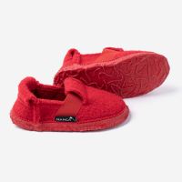 Hausschuh Mountain Wolle rot 3