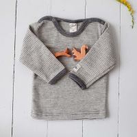 Baby Shirt Wolle/Seide Ringel