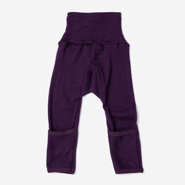 Baby Hose mit Bund von Cosilana aus Wolle/Seide in pflaume