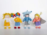 Filzpüppchen Blumenkind Regenbogen