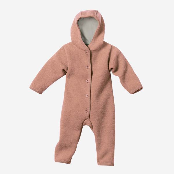 Baby und Kinder Walk-Overall von Disana aus Schurwolle in rosé