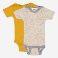 Baby Body kurzarm von Engel aus Wolle/Seide in safran
