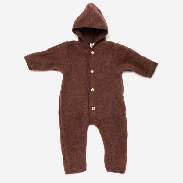 Baby Overall von Engel aus Wollfleece in zimt melange 1