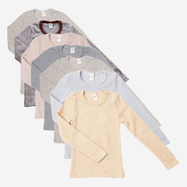 Unterhemd Wolle/Seide Ringel