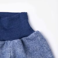 Baby Hose von Cosilana aus Wolle/Baumwolle-Fleece in marine melange 2