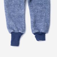 Baby Hose von Cosilana aus Wolle/Baumwolle-Fleece in marine melange 3
