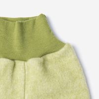Baby Hose von Cosilana aus Wolle/Baumwolle-Fleece in lindgrün melange 2