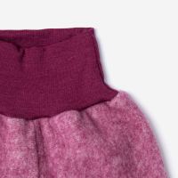 Baby Hose von Cosilana aus Wolle/Baumwolle-Fleece in beere melange 2