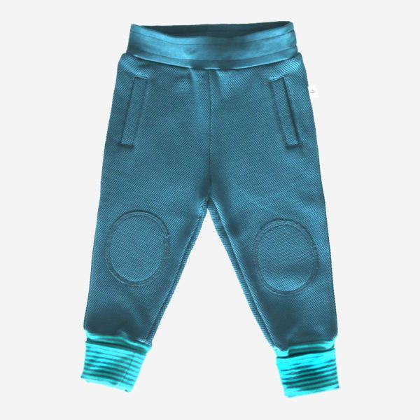 Kinderhose von Leela Cotton aus Bio-Baumwolle in donaublau