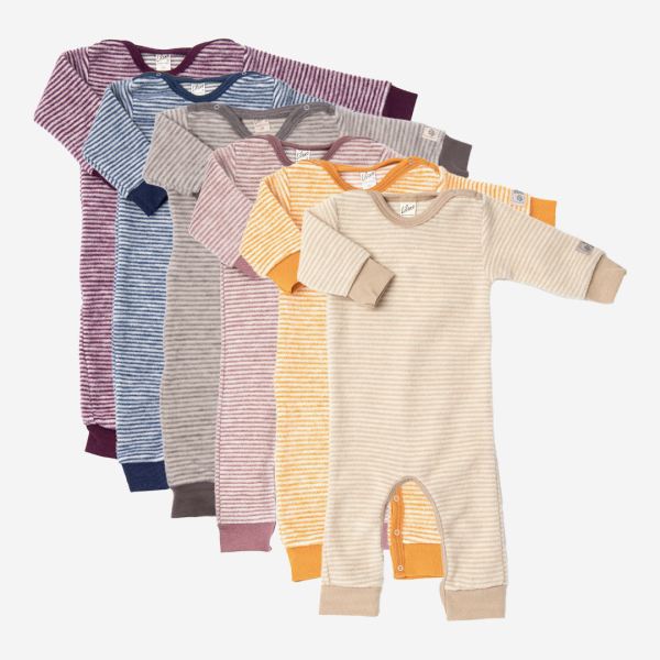 Strampelanzug ohne Fuß Wollfrottee-Plüsch