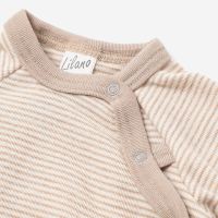 Shirt mit Knopfleiste Wolle/Seide Ringel