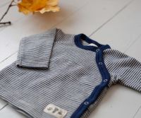 Shirt mit Knopfleiste Wolle/Seide Ringel