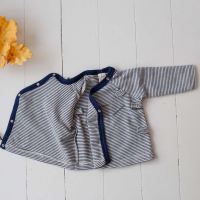 Shirt mit Knopfleiste Wolle/Seide Ringel