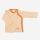 Baby Shirt mit seitlicher Knopfleiste von Lilano aus Wolle/Seide Ringel curry