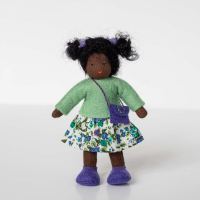 Blumenkinder Puppenstuben Mädchen schwarzes Haar,...