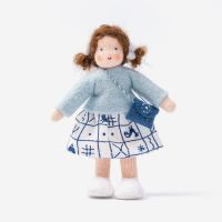 Blumenkinder Puppenstuben Mädchen braunes Haar,...