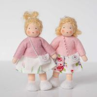 Blumenkinder Puppenstuben Mädchen blondes Haar,...