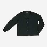 Damen Bluse DATTE von Poudre Organic aus Bio-Baumwolle in pirate black 2