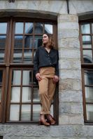 Damen Bluse DATTE von Poudre Organic aus Bio-Baumwolle in pirate black 3