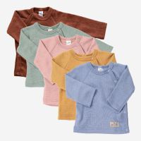 Shirt mit Druckknopfleiste Wolle/Seide