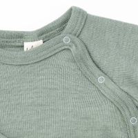 Shirt mit Druckknopfleiste Wolle/Seide