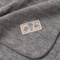 Babydecke Wolle/Seide hellgrau