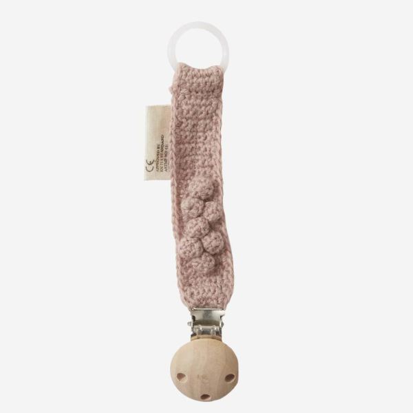 Strick-Schnullerband rose blush