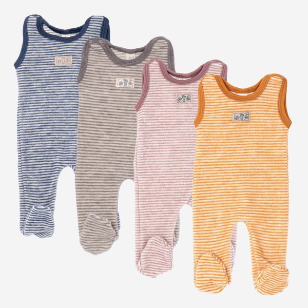 Strampler Ringel Wollfrottee-Plüsch