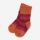 Kinder Socken von Hirsch aus Wolle in himbeere/rot/mango geringelt