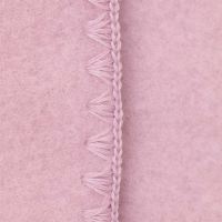 Baby Decke Wollfleece mit Muschelkante rosenholz