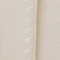 Baby Decke Wollfleece mit Muschelkante natur