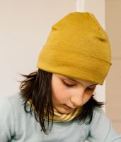 Mütze Schlupper Wolle/Seide 46 dijon