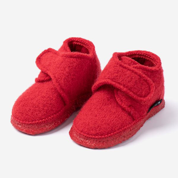Klett-Hausschuhe Leila von Nanga aus Wolle in rot