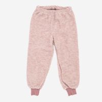 Kinder Schlafanzug Wollfrottee Plüsch von Lilano in mauve Ringel 3