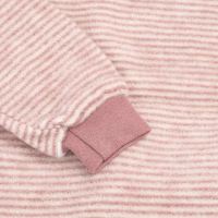 Kinder Schlafanzug Wollfrottee Plüsch von Lilano in mauve Ringel 4