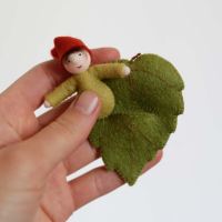 Filzpüppchen Blumenkind Taschenzwerg Baby