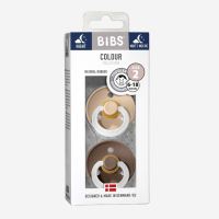 Bibs NIGHT Schnuller Kautschuk 2er Pack dark oak & vanilla