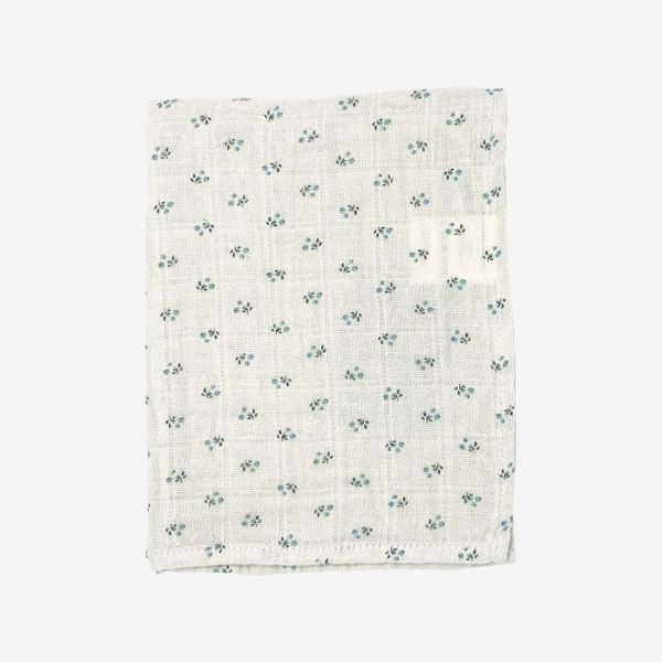 Musselin Tuch PAVOT Motifs hors blue surf