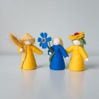 Filzpüppchen Blumenkind Kokardenblume 3 4