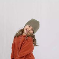 Mütze Wolle/Seide olive 50/56