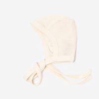 Baby Häubchen Uni Wolle/Seide