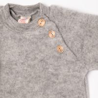 engel wollfleece wolle fleece pullover hell grau melange