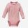 Baby Body Wolle/Seide von People Wear Organic in rosé geringelt